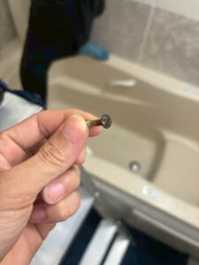 取り外し時のネジ(鉄錆び)